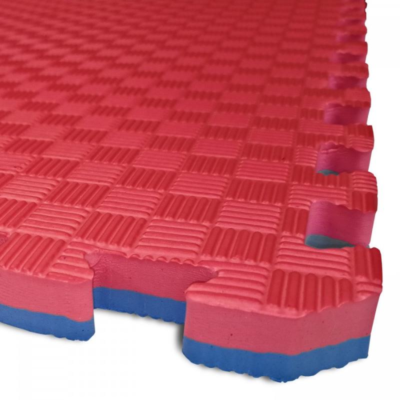 Sedco TATAMI PUZZLE podložka - Dvojfarebná - 50x50x2,0 cm podložka fitness modrá/červená