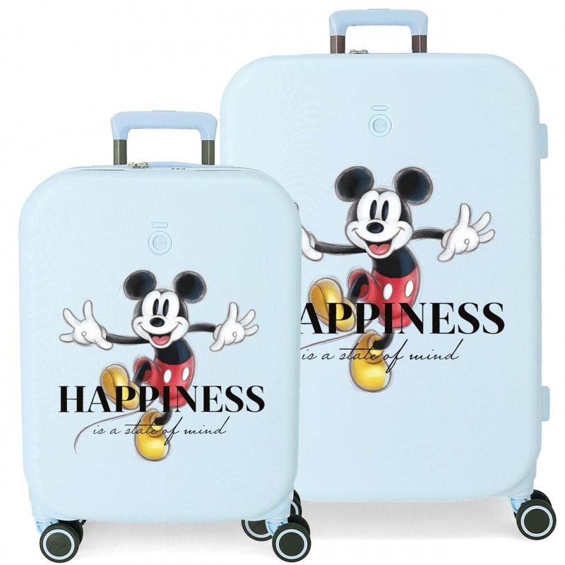 Sada luxusných ABS cestovných kufrov MICKEY MOUSE Happines Turquesa, 70cm/55cm, 3669521