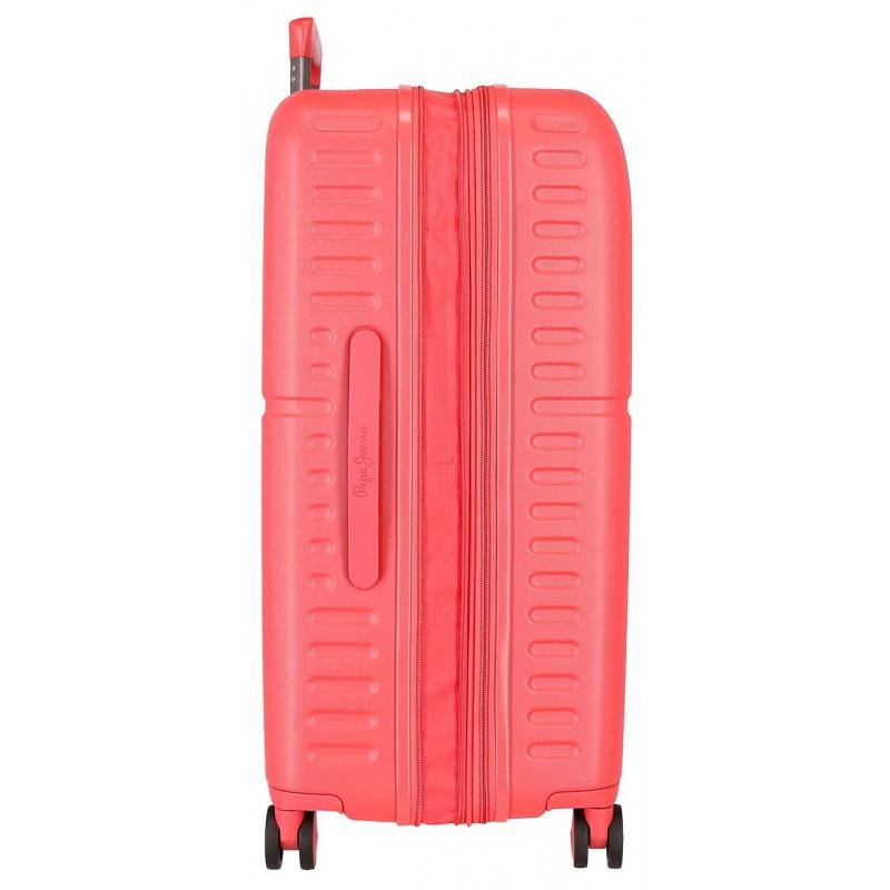 PEPE JEANS Highlight Coral, Sada luxusných ABS cestovných kufrov 70cm/55cm,768952D