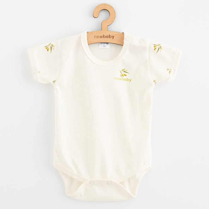 Dojčenské body s krátkym rukávom z organickej bavlny New Baby Olivy 74 (6-9m)