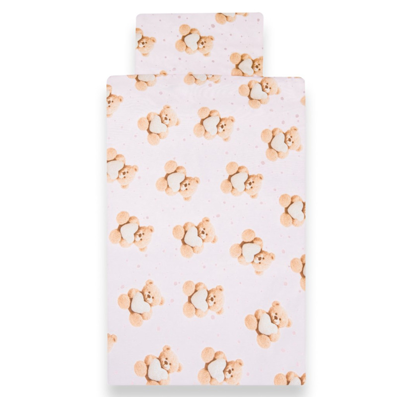 2-dielne posteľné obliečky New Baby Love Teddy Bear 90/120 cm pink
