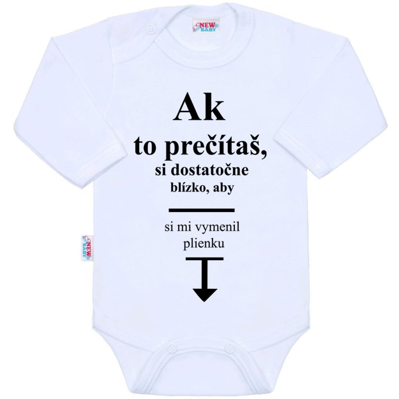 Body s potlačou New Baby ...vymeniť plienku... - darčekové balenie 50 1