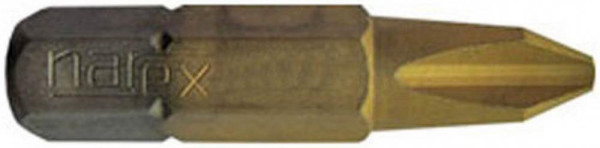 Bit 1/4" PH0 x 30 mm, TIN, NAREX
