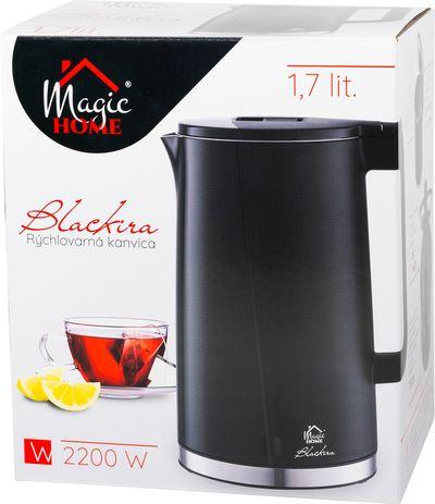 Kanvica MagicHome Blackira, 1850-2200 W, 230 V, 50 Hz, 1700 ml, rýchlovarná