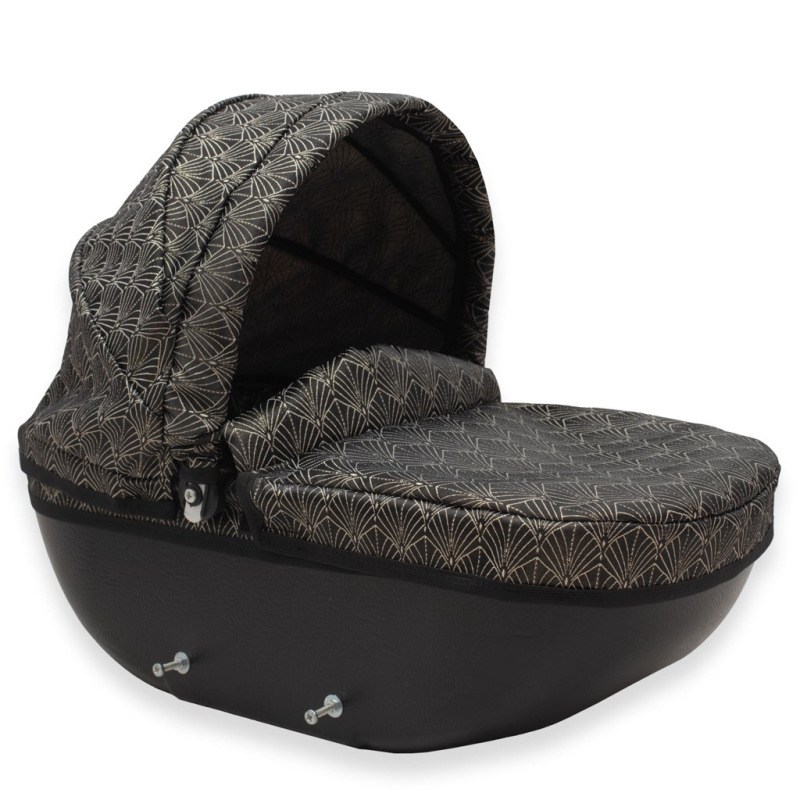 Luxusný detský kočík pre bábiky New Baby COMFORT zlato-čierny 2