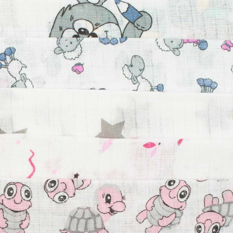 Bavlnené plienky s potlačou NEW BABY 60x80 cm STANDARD 10 ks 5