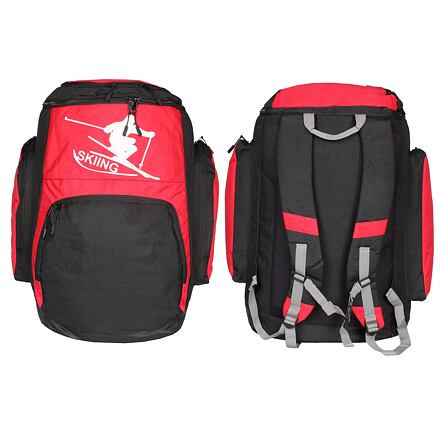 Skiboot Bag taška na helmu a lyžiarky čierna-červená 1