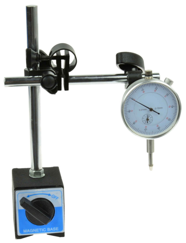 Odchýlkomer 10/0,01 mm na magnetickom stojane, GEKO 1