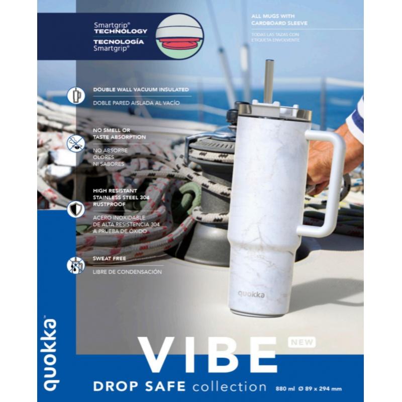 Quokka Vibe Smartgrip, Nerezový termo pohár Coral, 880ml, 40381 1