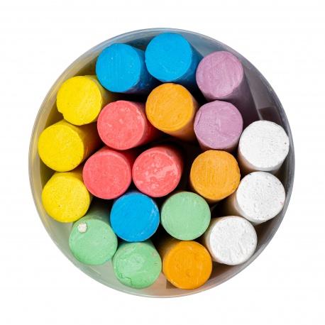ASTRA Chodníková krieda Jumbo v plastovom vedierku, 20ks, mix farieb, 330022005