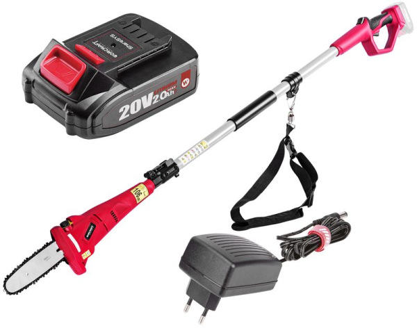 Píla Worcraft CPS-S20Li ShareSYS, 20V Li-Ion, vyvetvovacia, lišta 8" OREGON, teleskopická 188-270 cm