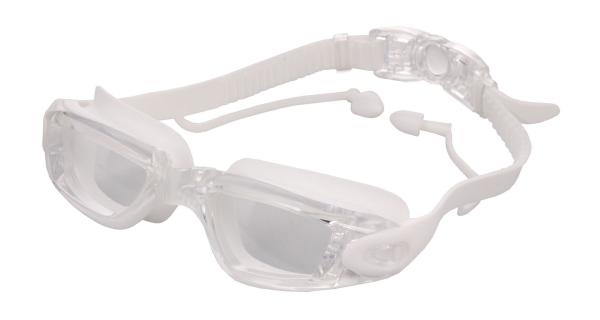 Merco Silba plavecké okuliare so špunty do uší biela
