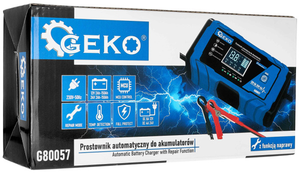 Nabíjačka autobatérii s funkiou opravy, 230 V, 12/24V, intenzita prúdu 8A, AGM/GEL, GEKO 8