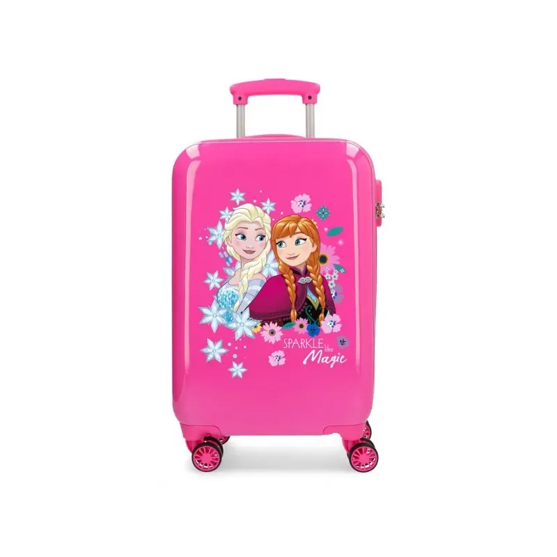 Luxusný detský ABS cestovný kufor DISNEY FROZEN Sparkle Pink, 55x38x20cm, 34L, 2421431