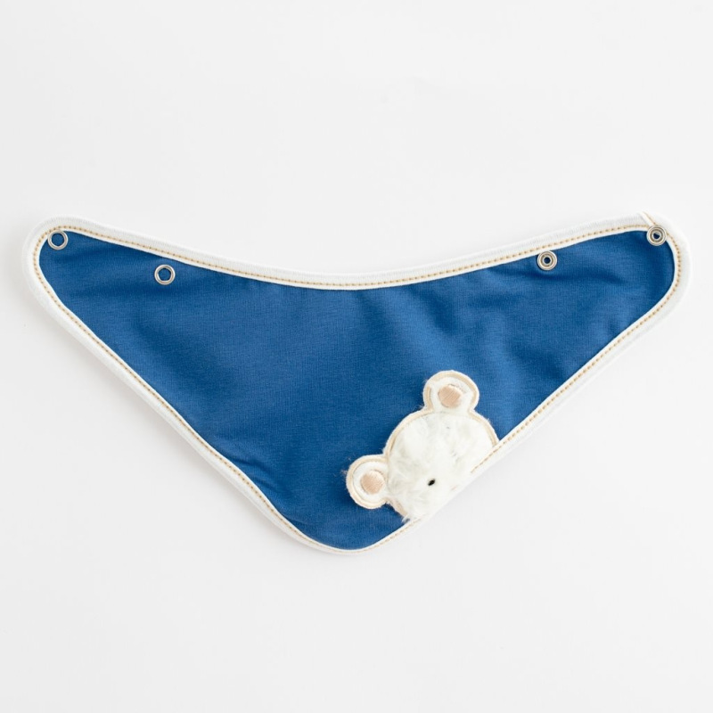 Jarná dojčenská čiapočka so šatkou na krk New Baby Sebastian modrá 56 (0-3m) 2