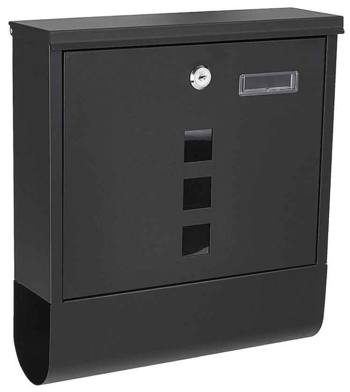 Poštová schránka 34 x 30 x 10 cm, čierna, GEKO