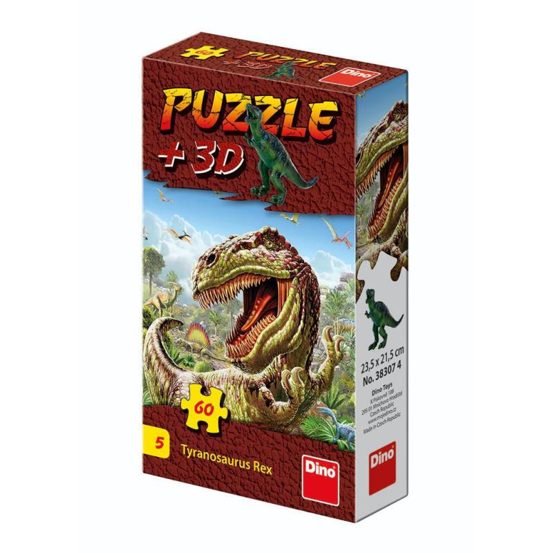 Puzzle 60 Dinosaury + figúrka Dino