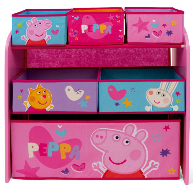 Drevený regál / organizér na hračky PEPPA PIG, PP13987 1