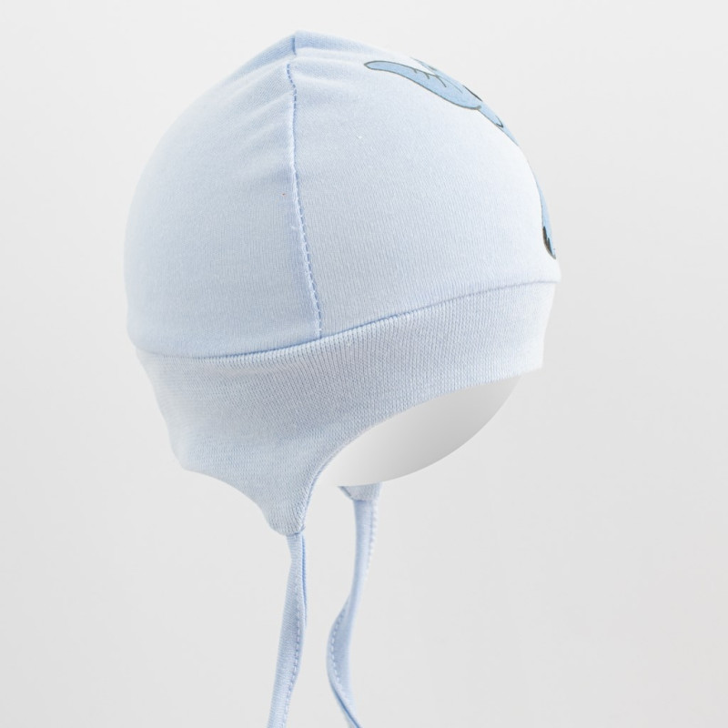 Bavlnená dojčenská čiapočka New Baby Happy Elephant blue 80/86 1