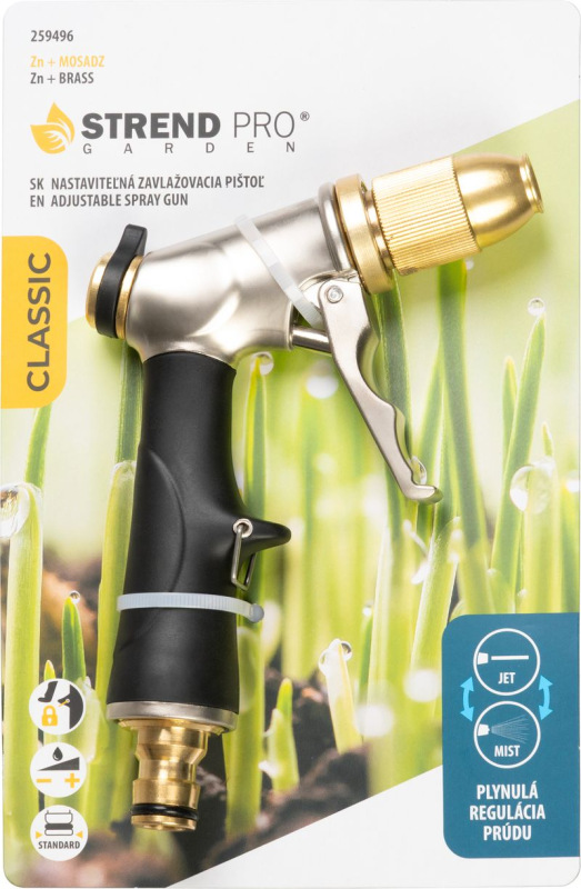 Pištoľ Strend Pro Garden BJ4038T, zavlažovacia, protišmyková rukoväť, 16.6x10.5x3.5 cm, 1