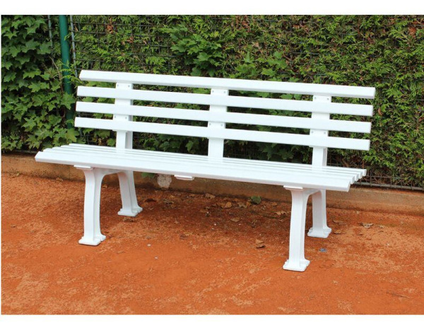 Freiburg tenisová lavička biela 1