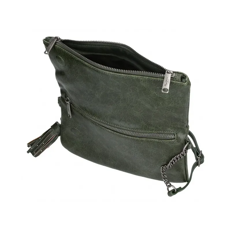 Dámska flap kabelka PEPE JEANS DONNA Green / Olivovozelená, 7275632