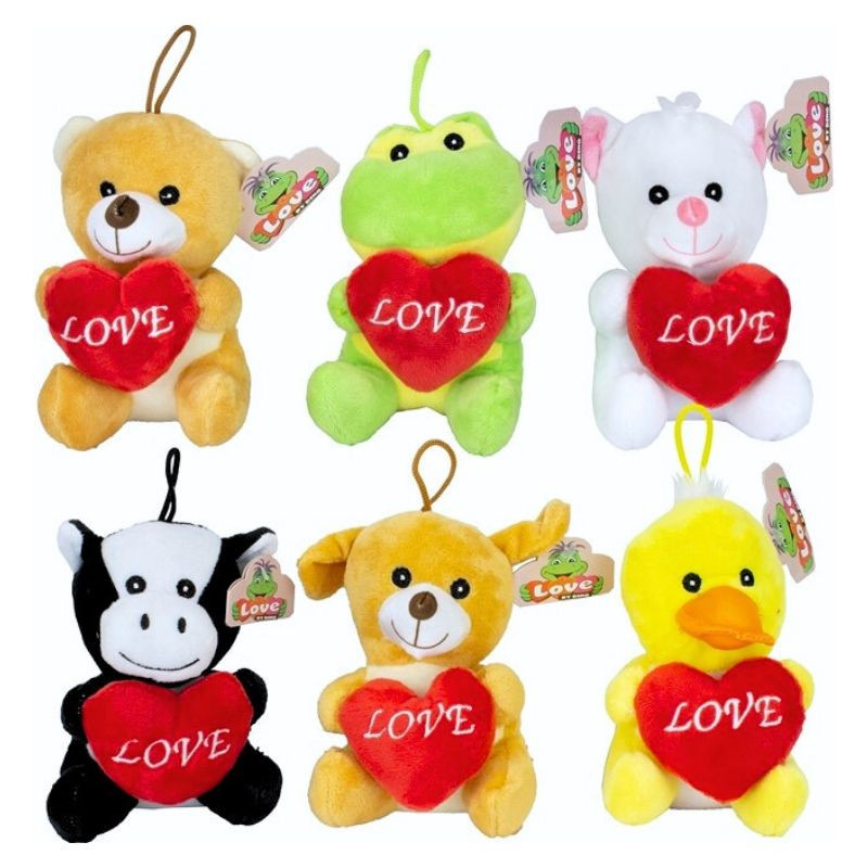 Plyšové zvieratá so srdiečkom