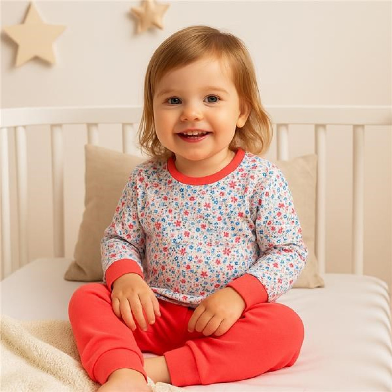 Detské bavlnené pyžamko New Baby flowers 92/98 4