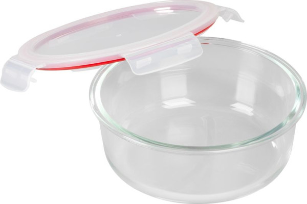 Dóza MagicHome, okrúhla, 1300 ml, s vekom, Clip, sklenená 1