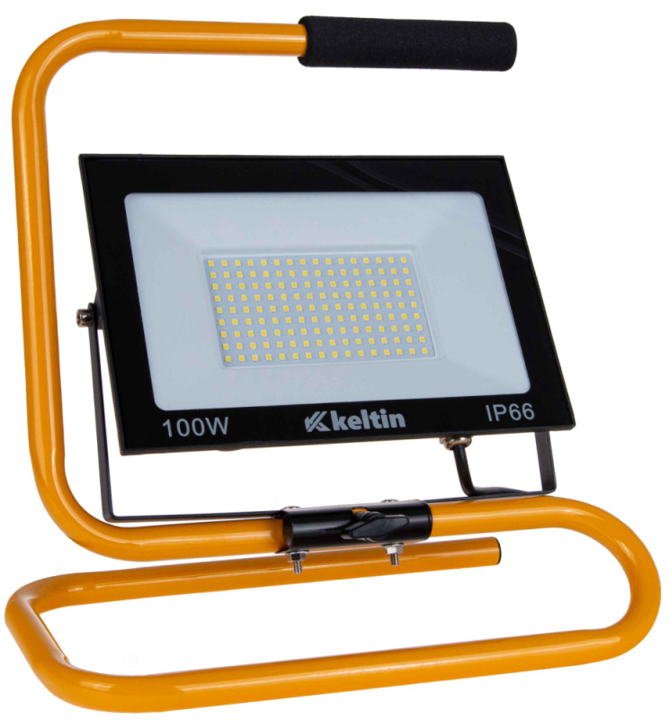 LED reflektor 100W so stojanom, studená biela 6500K, KELTIN 7