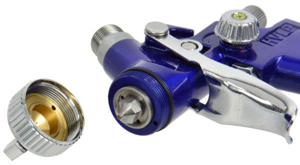 Striekacia pištoľ HVLP MINI s hornou nádobkou 125 ml, tryska - 0.8mm, závit M14x1, GEKO 5