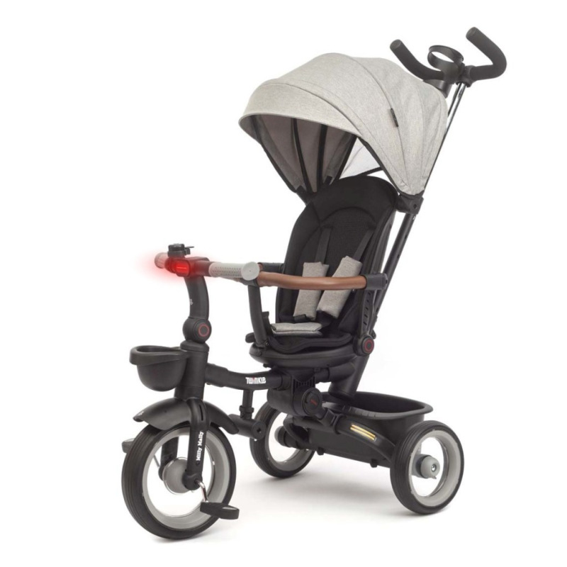 Luxusná detská trojkolka s osvetlením Milly Mally Twinkle grey