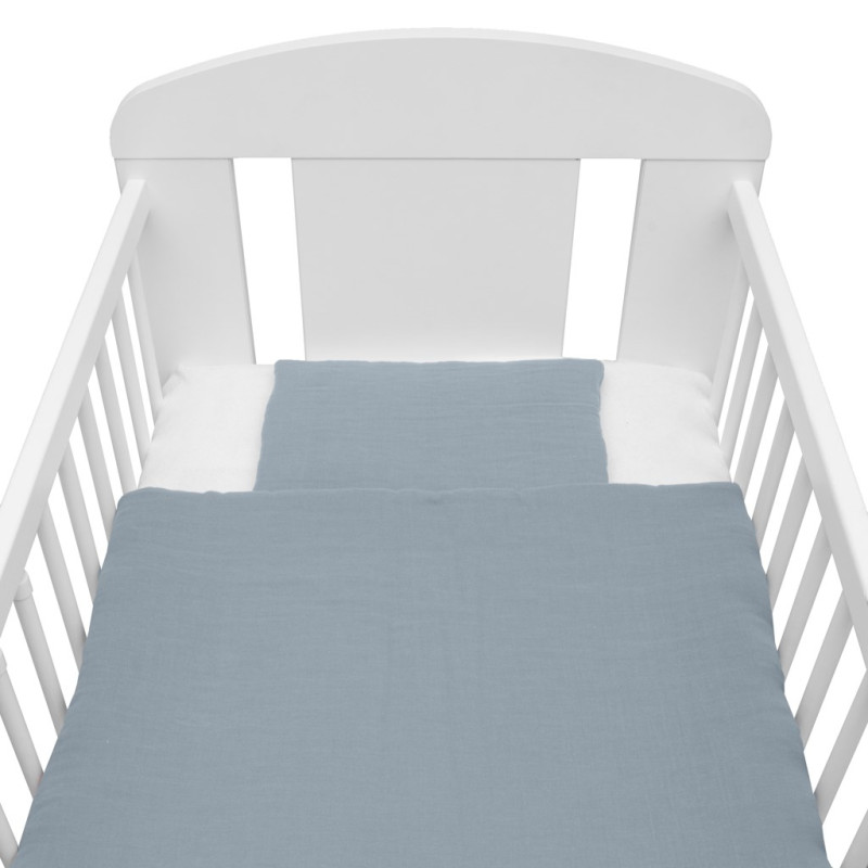 Mušelínový set s výplňou New Baby 80x70 cm modrý 2