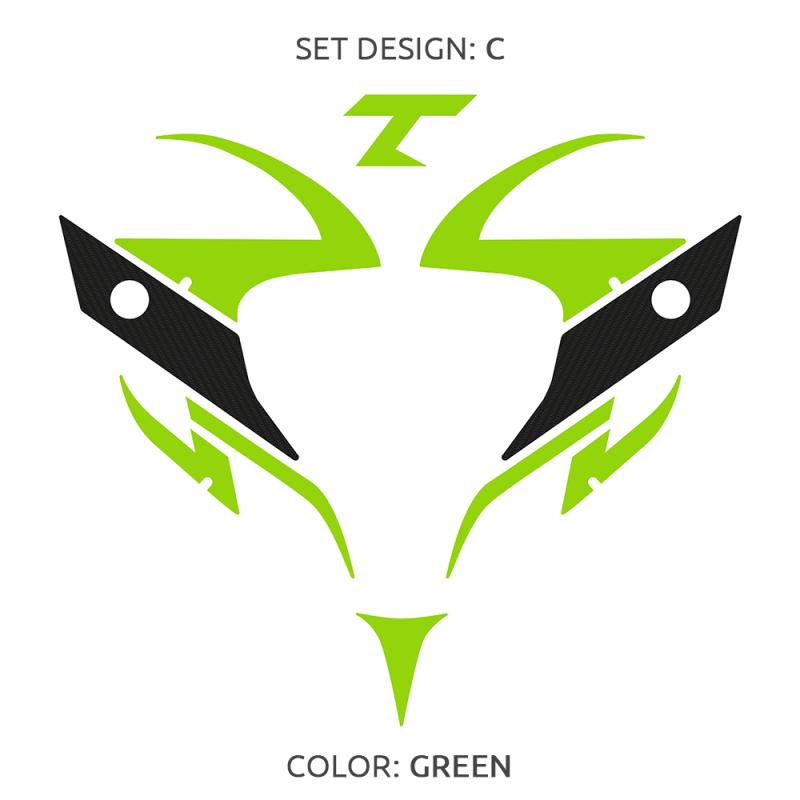 Tempish Sada nálepiek pre HERO masku green, model C