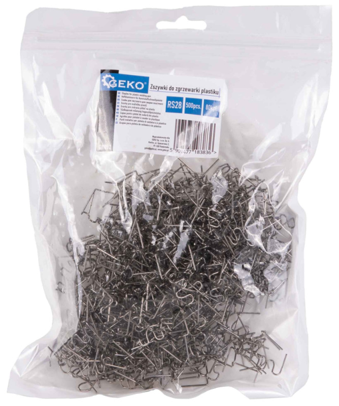 Spony do zváračky plastov RS28, 500 ks, GEKO