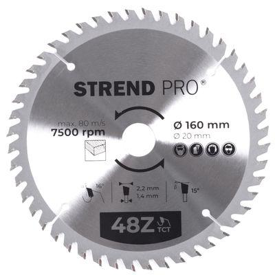 Kotúč Strend Pro TCT 160x2.2x20/16 mm 48T, na drevo, pílový, SK plátky