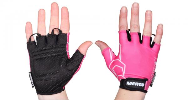 Merco BG Gel 02 cyklistické rukavice ružová-čierna, veľ. XS