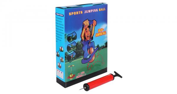 Merco Handle Jump Ball skákacia lopta s rukoväťou fialová
