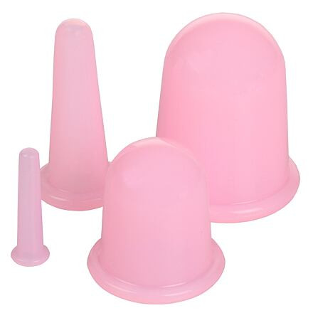 Cups 4Pack masážne silikonové baňky ružová