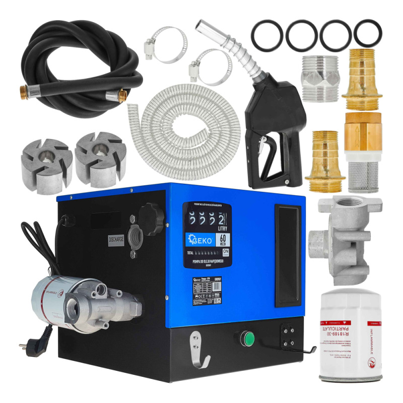 Výdajný stojan CPN na naftu s čerpadlom a počítadlom, 550 W, 60l/min, GEKO