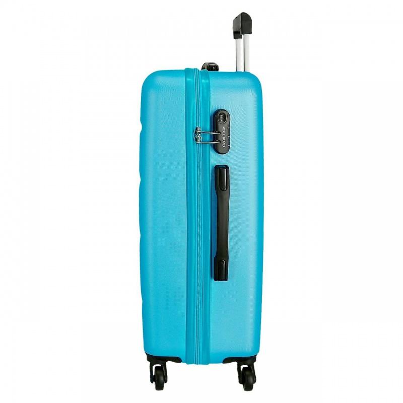 ROLL ROAD Flex Azul Claro, Sada ABS cestovných kufrov, 55-65cm, 584956A 1