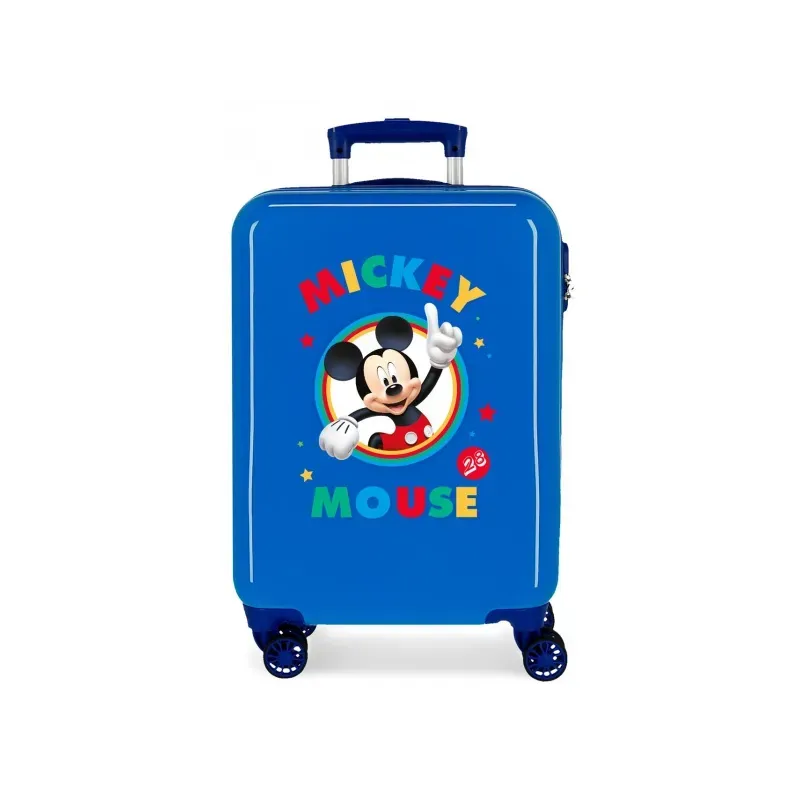 JOUMMA BAGS Luxusný detský ABS cestovný kufor MICKEY MOUSE Azul, 55x38x20cm, 34L, 2031721