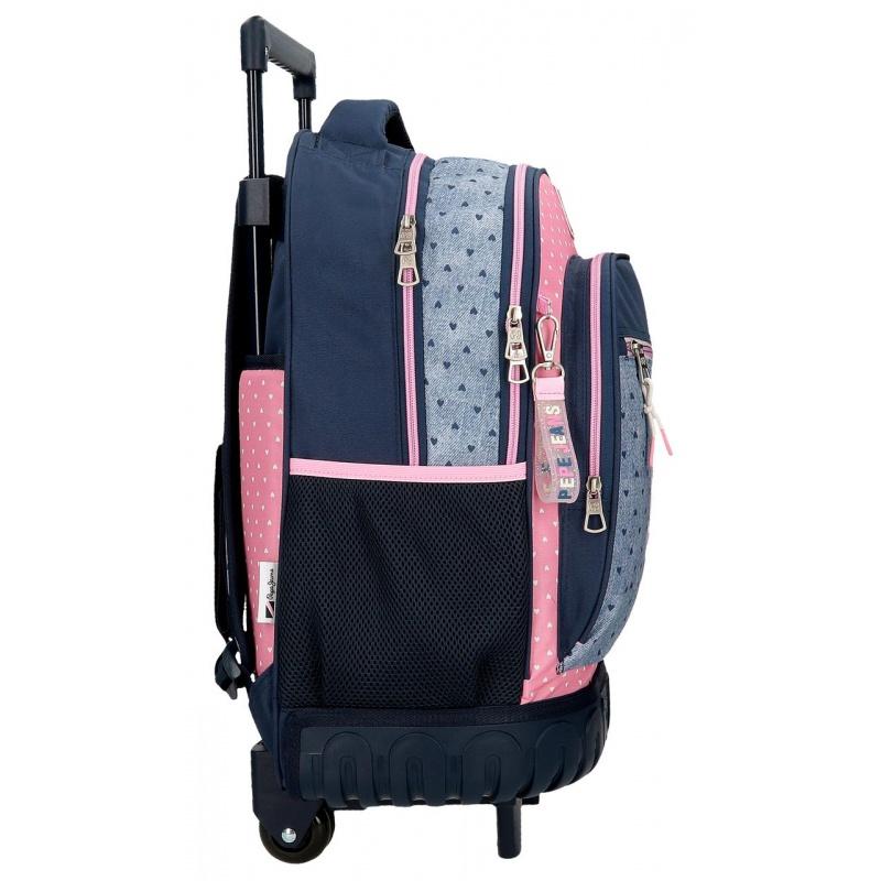 Školský batoh na kolieskach Pepe Jeans Noni Denim, 30L, 6822921 1