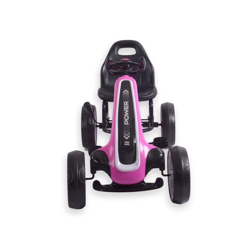 POŠKODENÝ OBAL Detská šliapacia motokára Go-kart Milly Mally Power rúžová 1