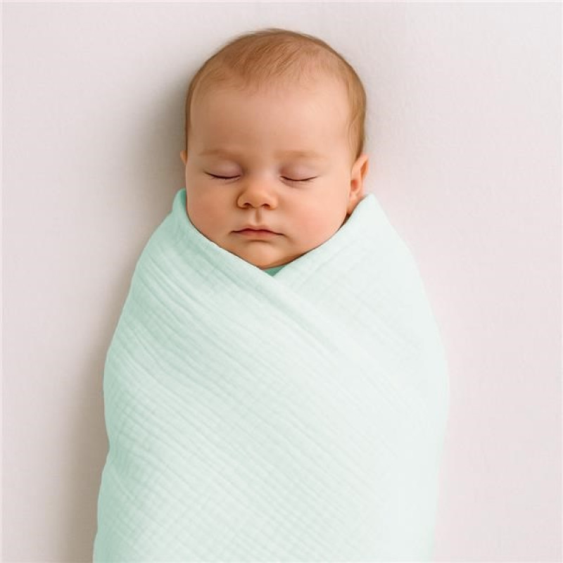 Mušelínová detská deka New Baby 70x100 cm mint 1