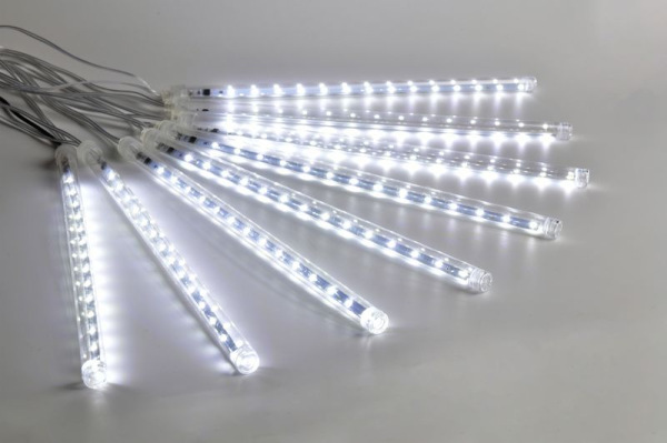 Reťaz MagicHome Vianoce Icicle, 240 LED studená biela, 8 cencúľov, vodopádový efekt, 230 V, 50 Hz, I 1