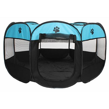Pet Octagonal ohrádka pre psy modrá-čierna 1