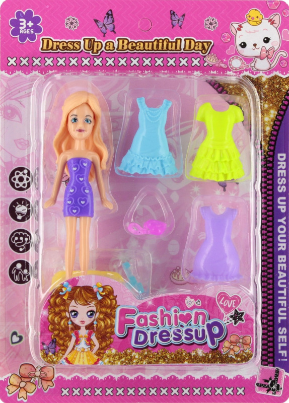 Obliekacia bábika s doplnkami 2