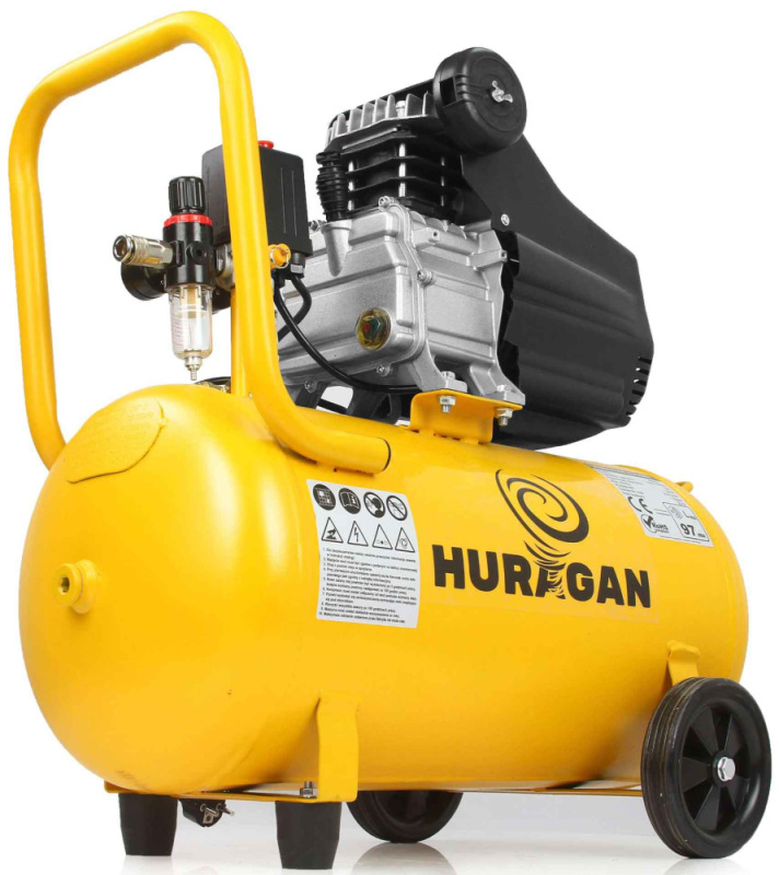 Kompresor olejový 1-piestový 1,5 kW, 220 l/min, 230V, vzdušník 50 litrov, HURAGAN 1