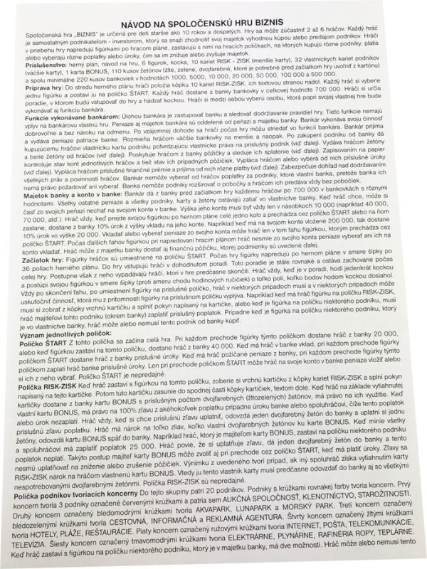 Hra Biznis 1